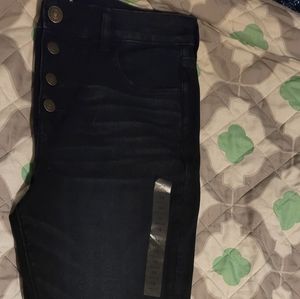 American Eagle NWOT Dark wash Hi-Rise Jegging NL stretch Button fly size 14 reg